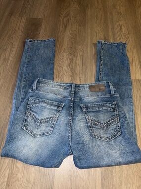 BKE Vintage Wash Slim Straight Jeans – Clean Fade Denim,Y2K Streetwear Essential